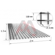 Сетка сварная 110x110x4,5 мм (в картах 1,5x2 м) Сетка сварная 110x110x4,5 мм (в картах 1,5x2 м)